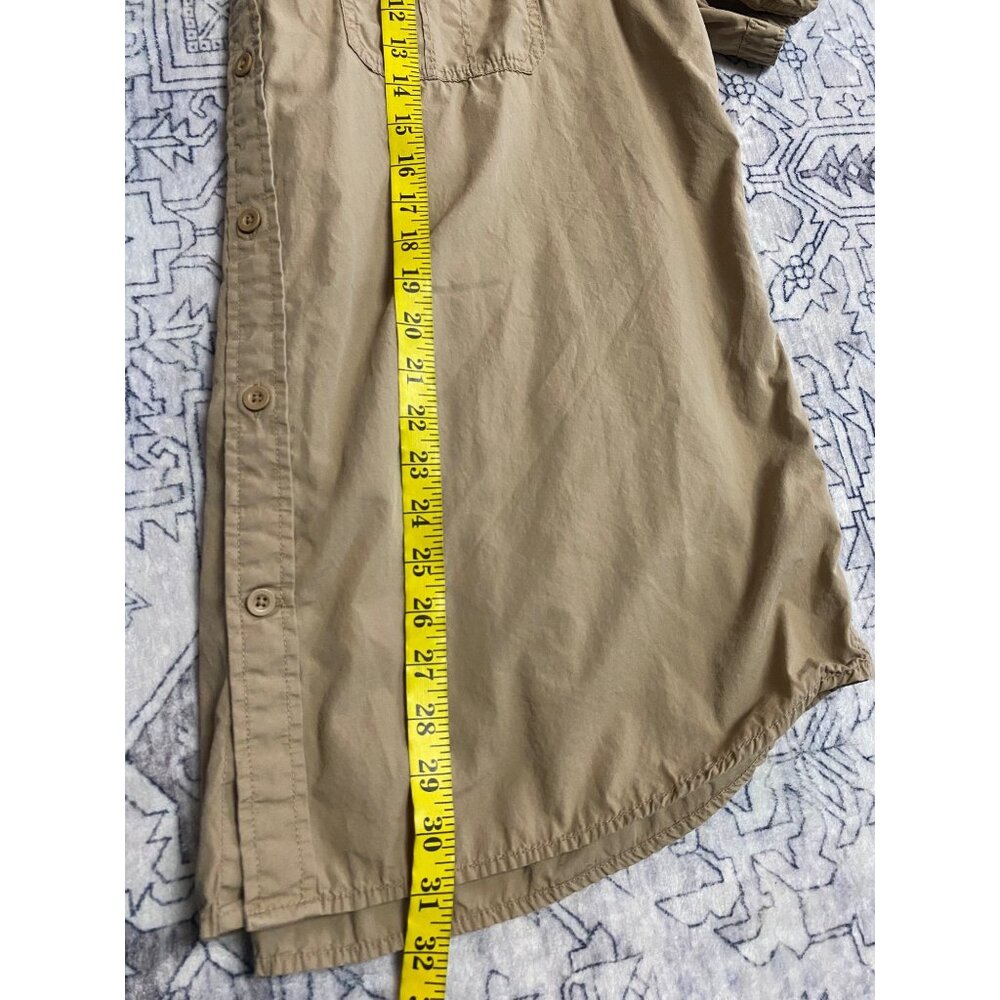 Sonoma Life + Style Mens XL Khaki Short Sleeve Button-Up Shirt 100% Cotton Camp - Picture 5 of 6